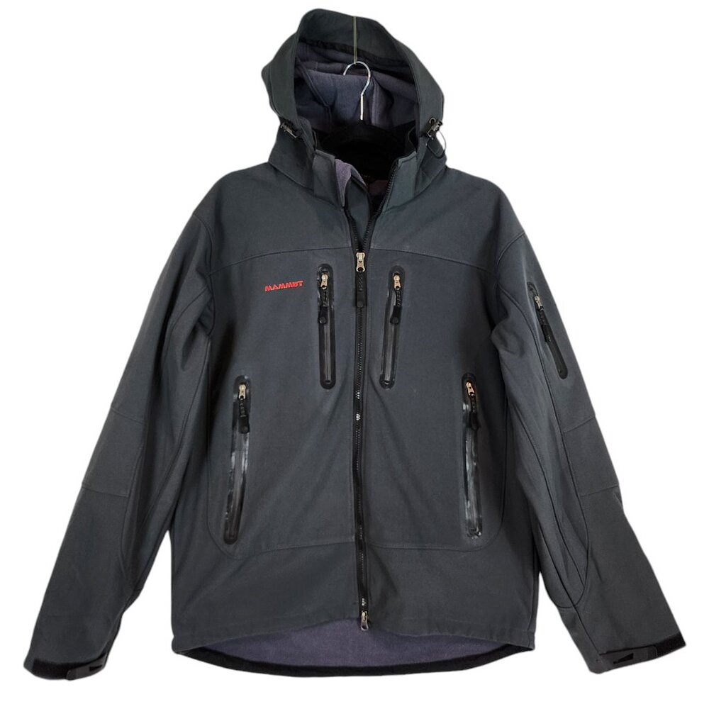 Mammut Men's Soft Shell Jacket Fleece Lined Water Proof Removable Hood Seam Seal - Picture 2 of 12